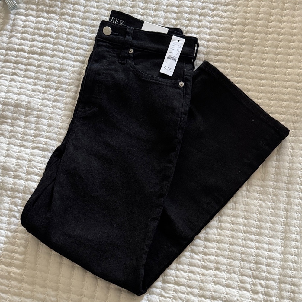 J. Crew Women's ‘96 Slim Wide Black Jeans - 25